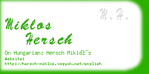 miklos hersch business card